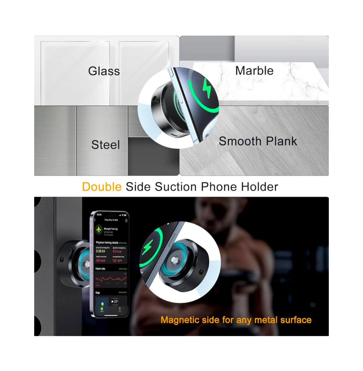 360 Suction Phone Holder and Power Bank TECHNOLOGIA