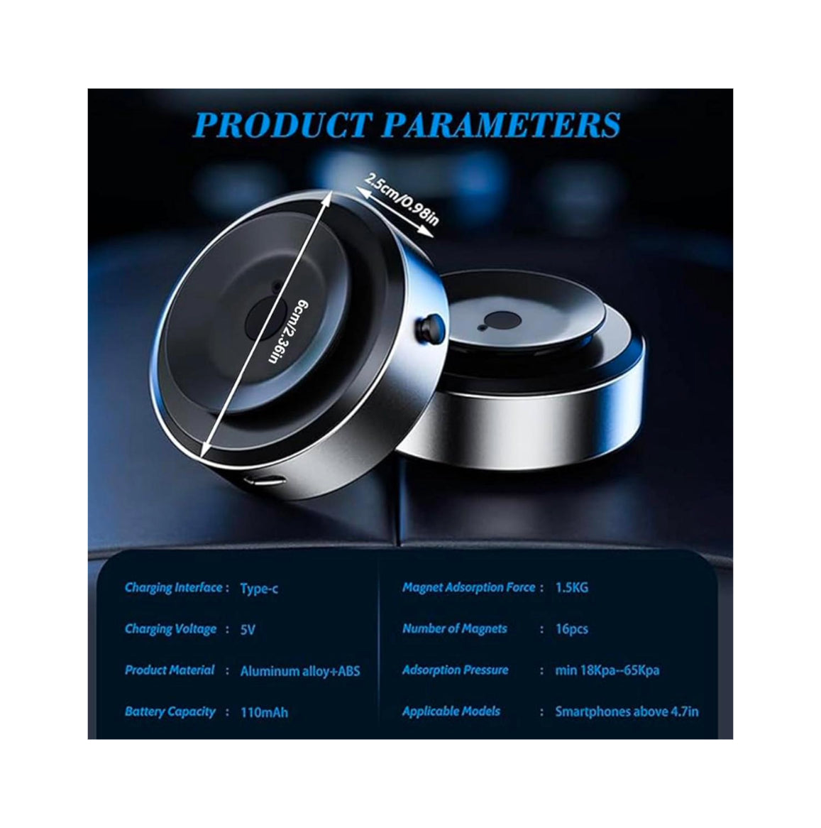 360 Suction Phone Holder and Power Bank TECHNOLOGIA
