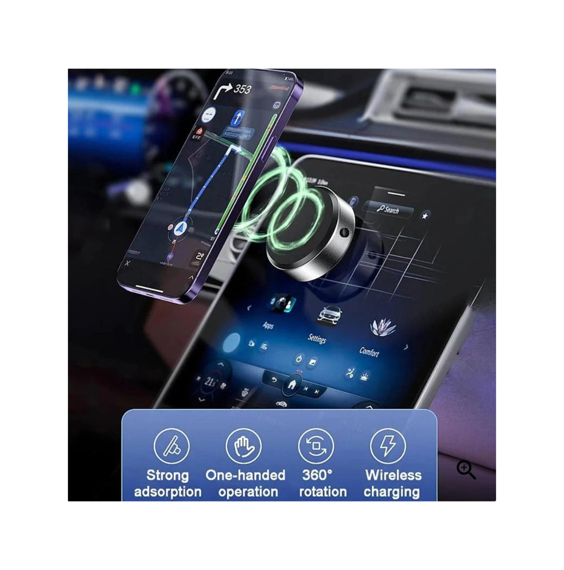 360 Suction Phone Holder and Power Bank TECHNOLOGIA