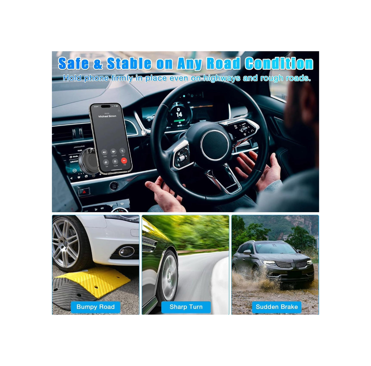 MagnaGrip 360: Strong Vacuum Suction and Magnetic Phone Holder with Flexible Extension TECHNOLOGIA